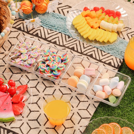 16 Pack: 16.5" Divided 4-Section Tray by Celebrate It